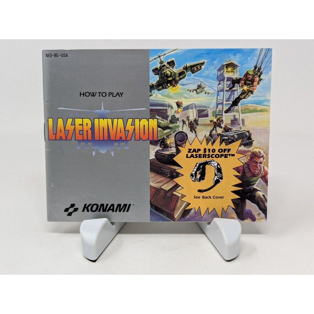 Laser Invasion (NES Nintendo, 1991) Manual Only Konami VTG